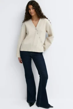 Asymmetric knitted cardigan