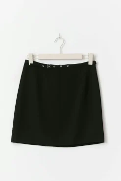 Belted mini skirt