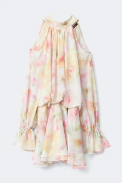 Boho chiffon mini dress