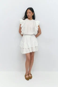 Boho mini skirt