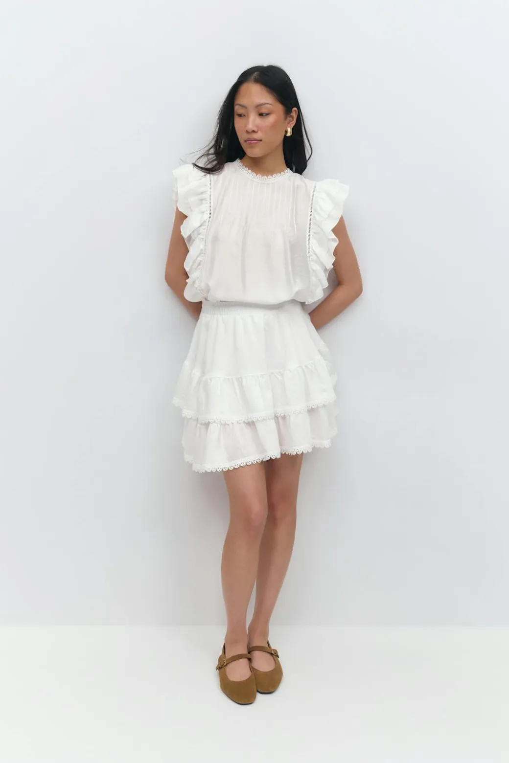 Boho mini skirt