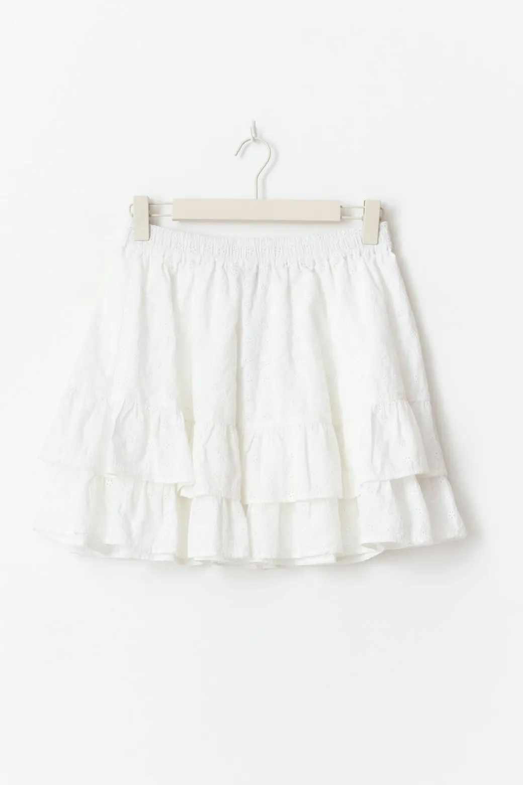 Broderie anglaise mini skirt