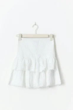 Broderie anglaise mini skirt