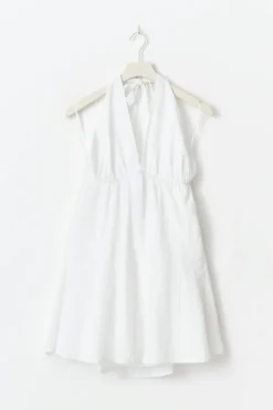 Broderie halterneck dress