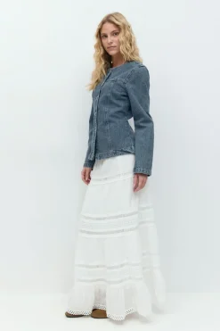 Broderie maxi skirt