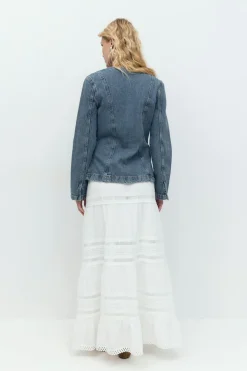 Broderie maxi skirt
