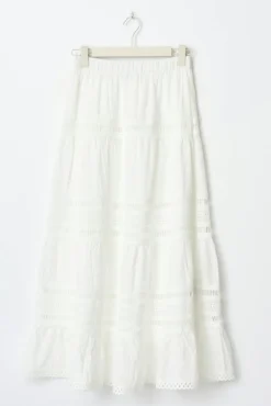 Broderie maxi skirt