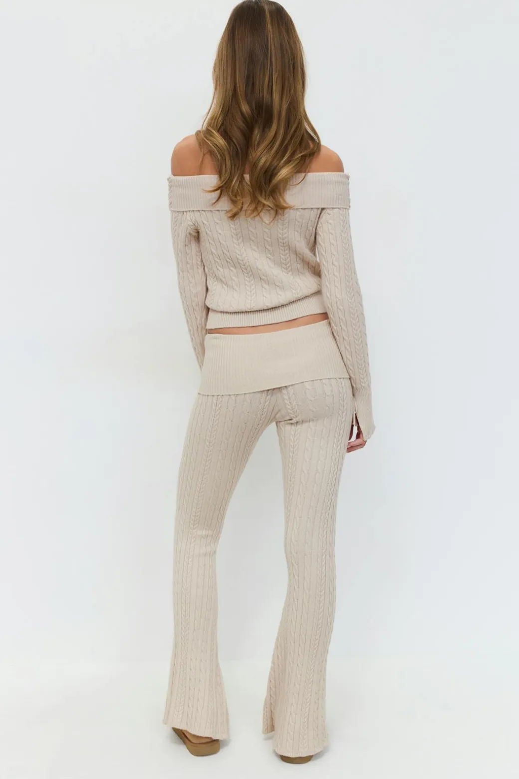 14+ cable knitted pants