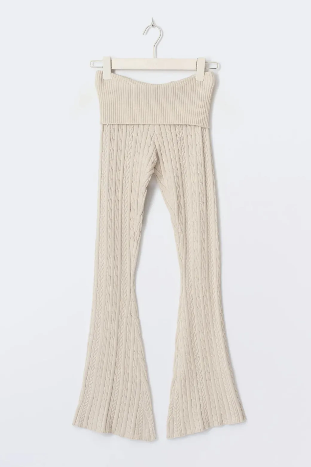14+ cable knitted pants