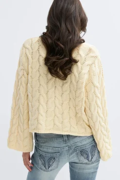 14+ cable knitted sweater