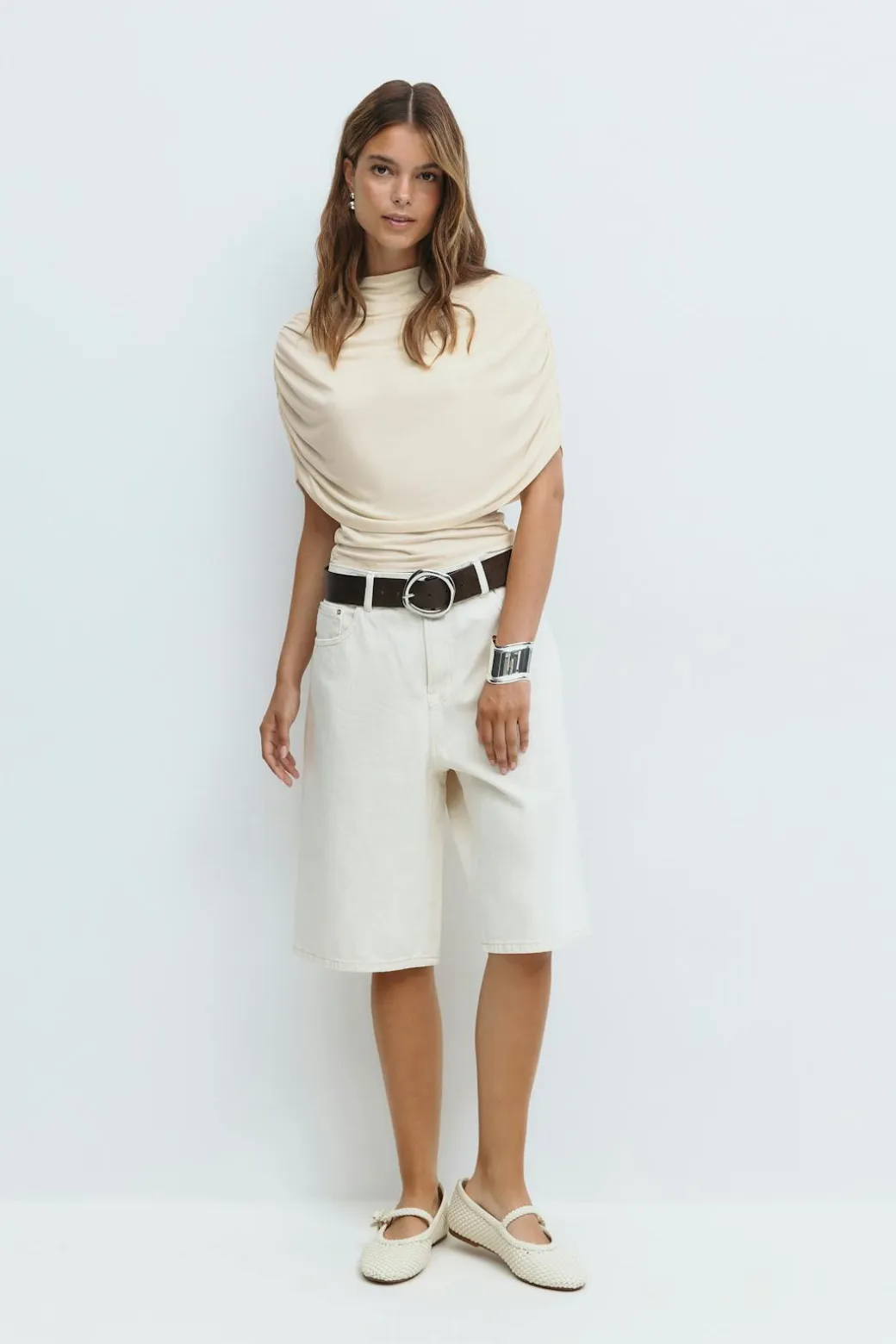 Cape ruched top