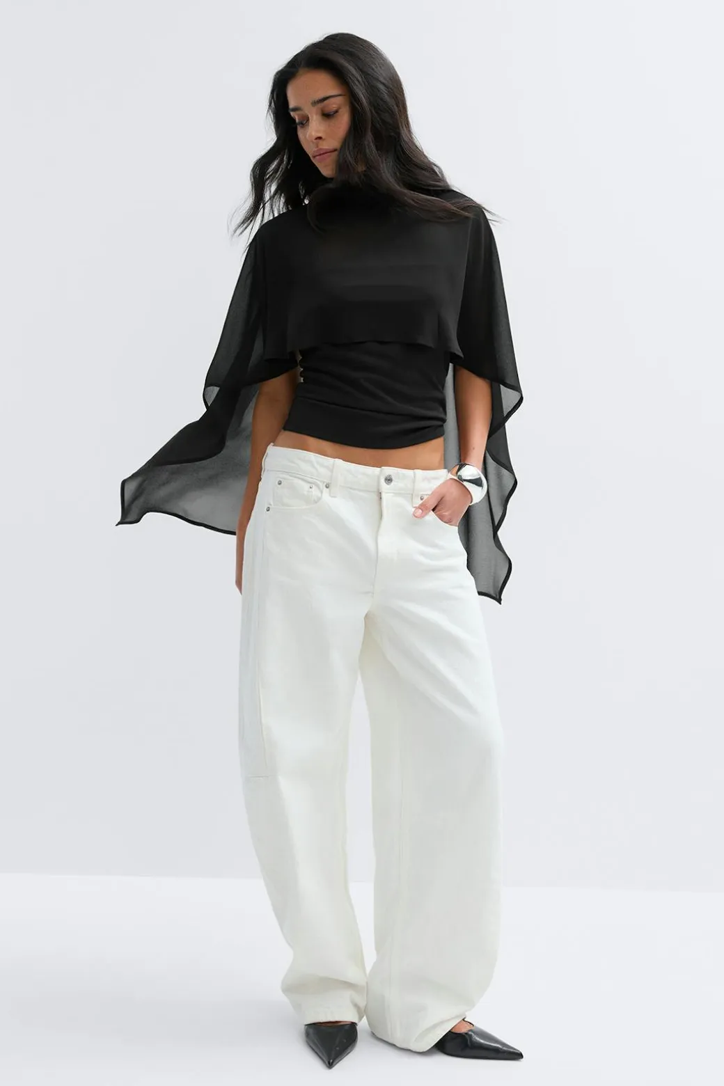 Chiffon cape top