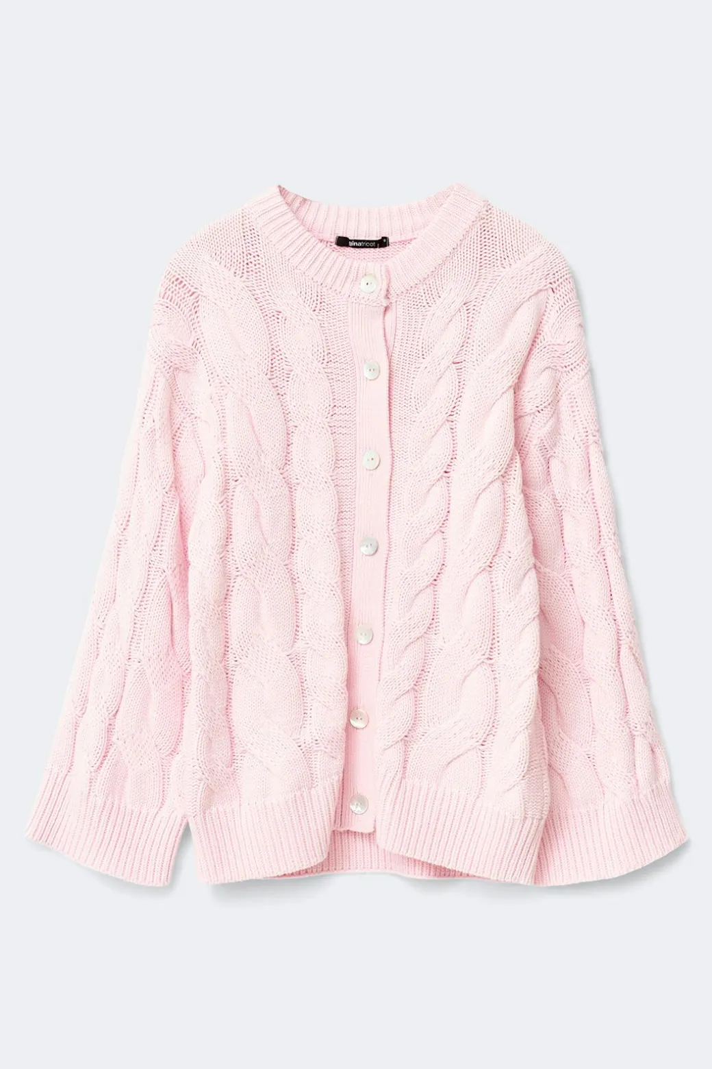Chunky knitted cable cardigan