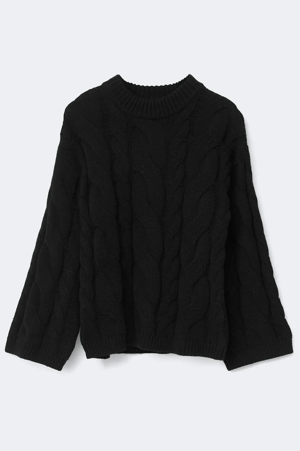 Chunky knitted cable sweater