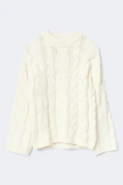 Chunky knitted cable sweater