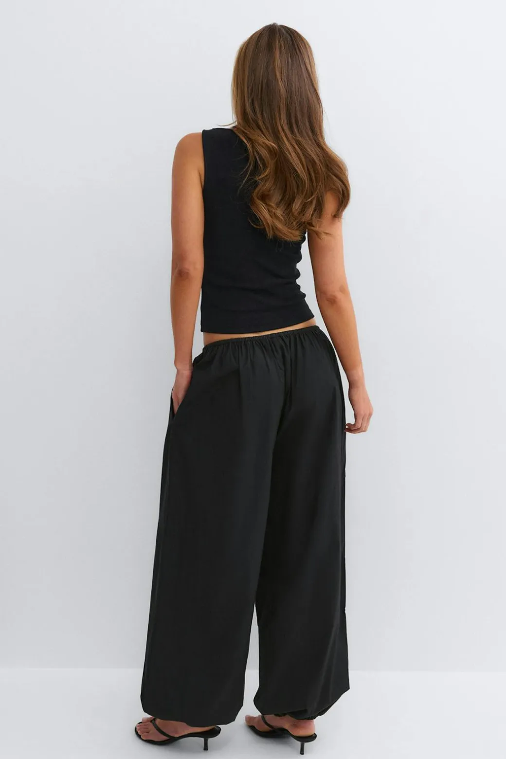 Cotton balloon trousers