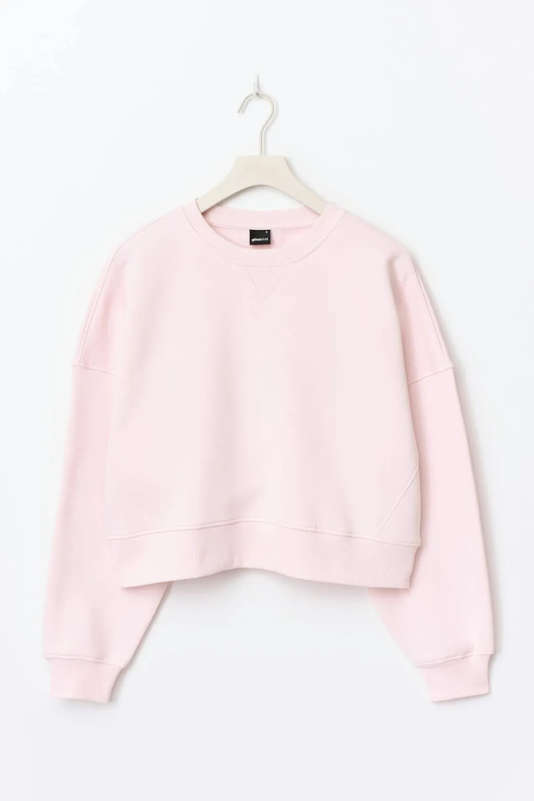 Crop crewneck sweater