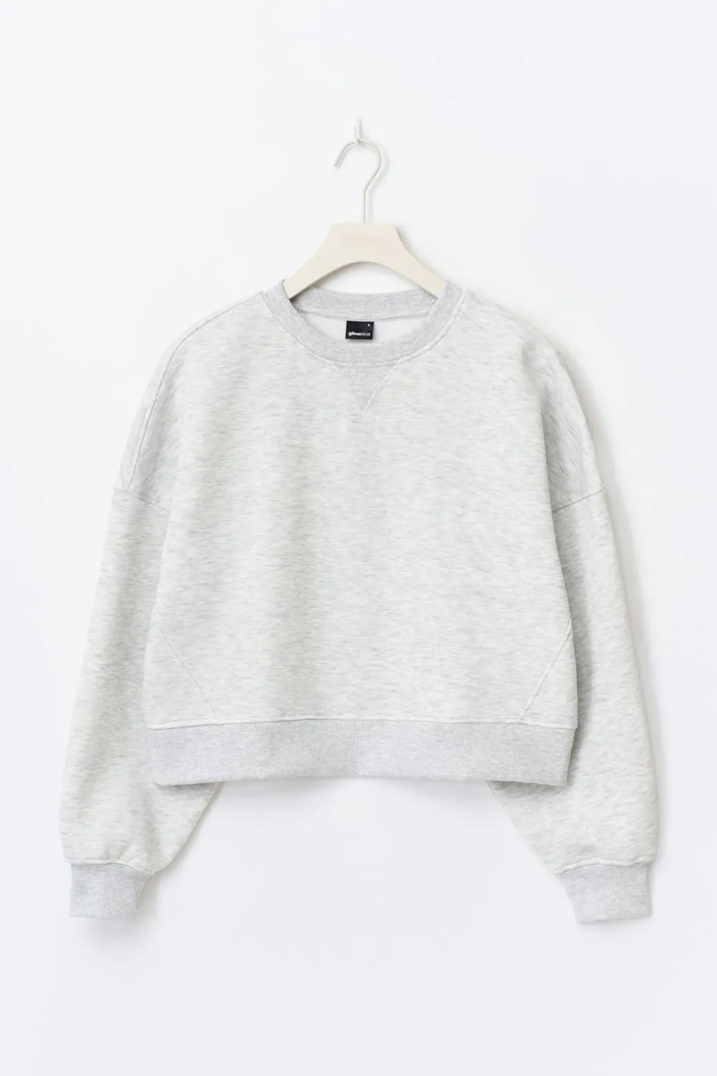 Crop crewneck sweater