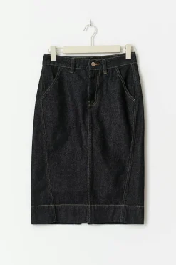 Denim pencil skirt