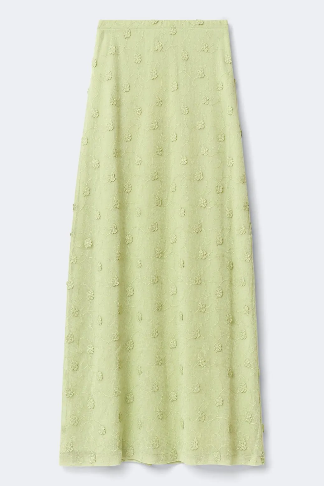 3d floral maxi skirt