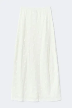 3d floral maxi skirt