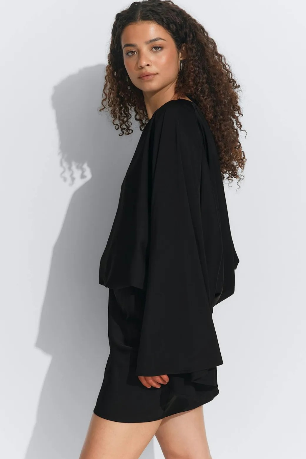 Draped back mini dress