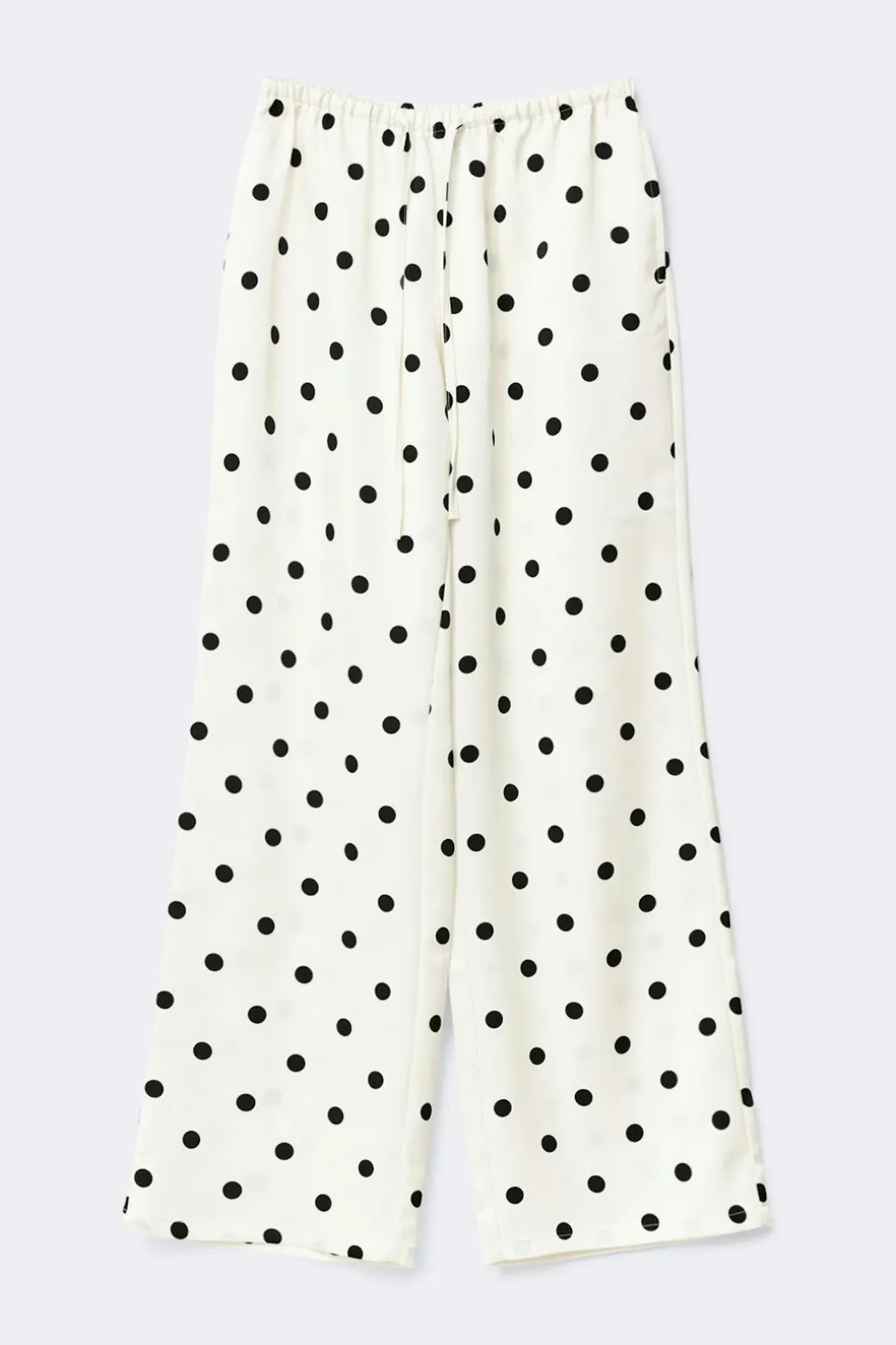 Drawstring satin trousers