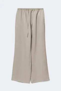 Drawstring satin trousers