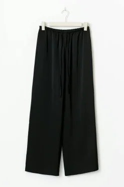 Drawstring satin trousers