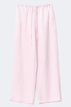 Drawstring satin trousers