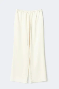 Drawstring satin trousers