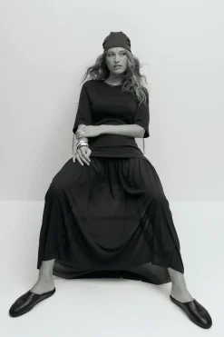 Drop hem dress