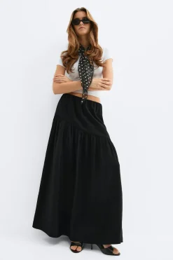 Dropped waist skirt