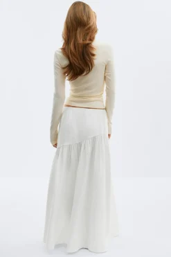 Dropped waist skirt