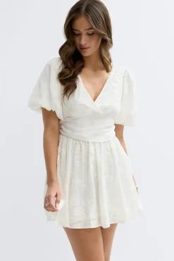 Embroidered mini dress