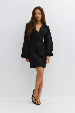 Embroidered mini dress