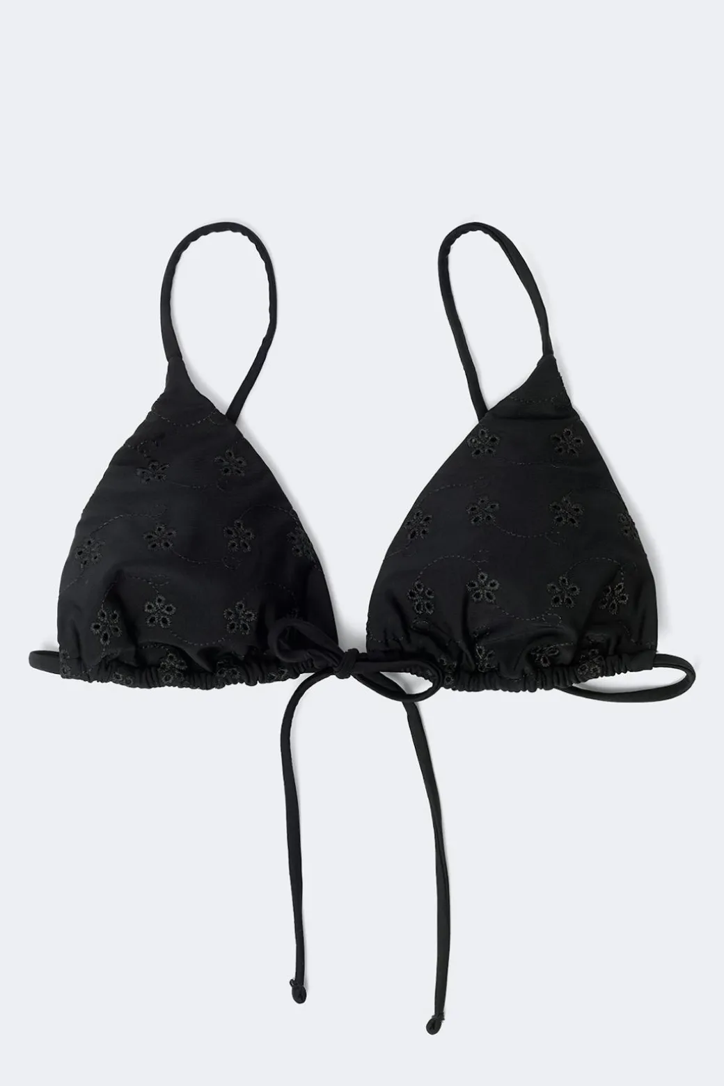 Embroidery triangle bikini top