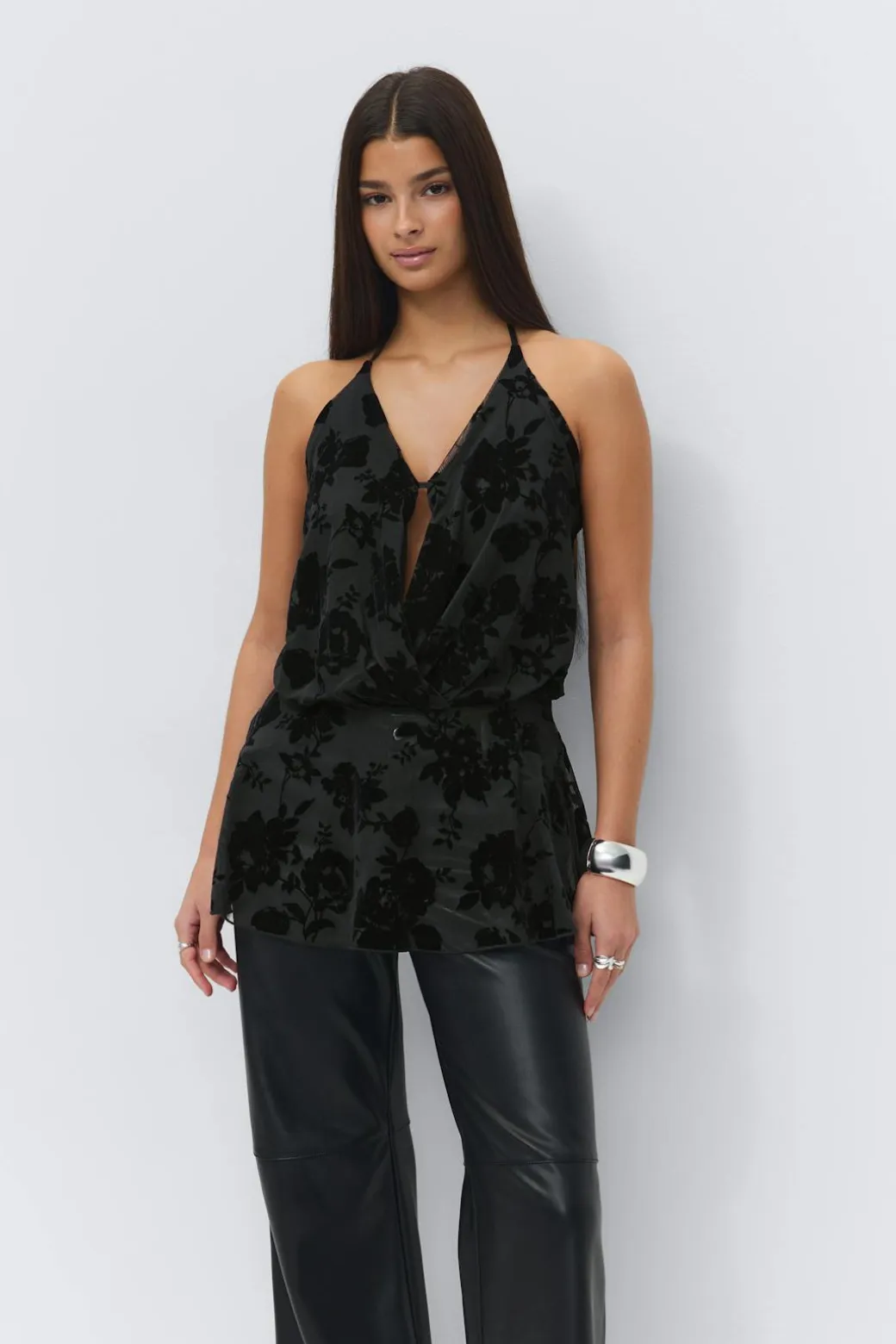 Floral halterneck top