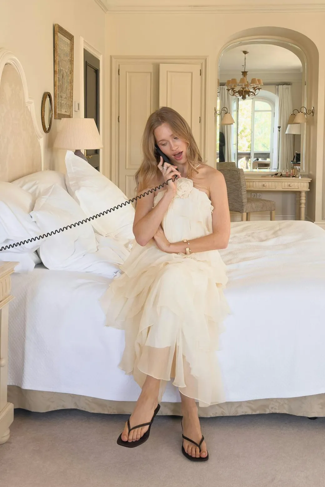 Frill maxi dress