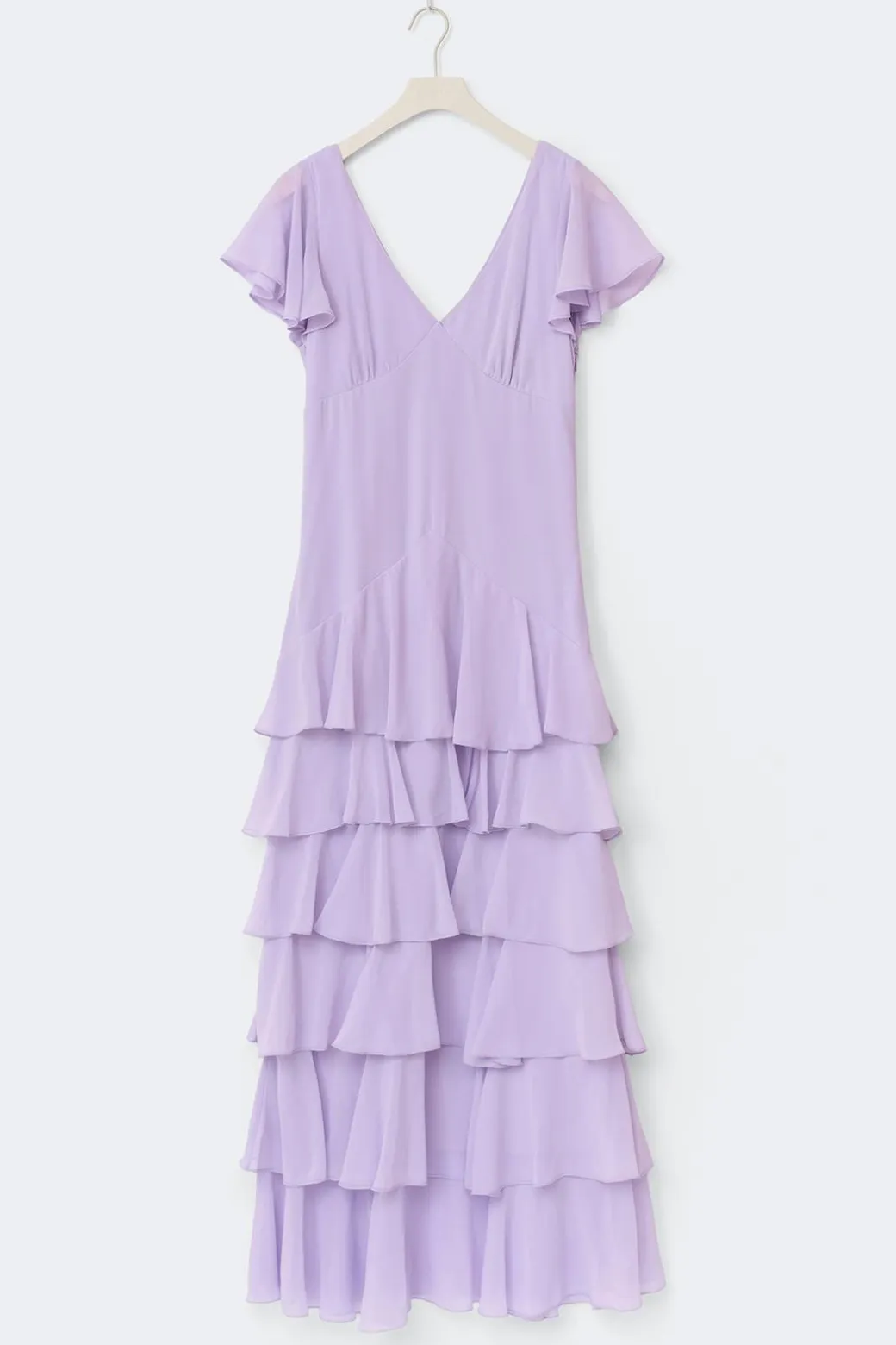 Frill maxi dress