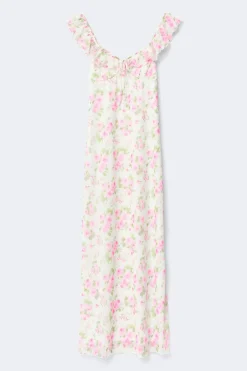 Frill maxi dress