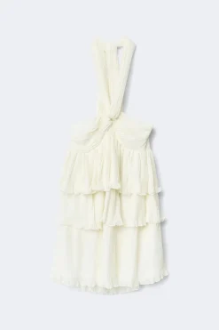 14+ halterneck frill dress