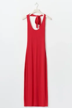 Halterneck midaxi dress