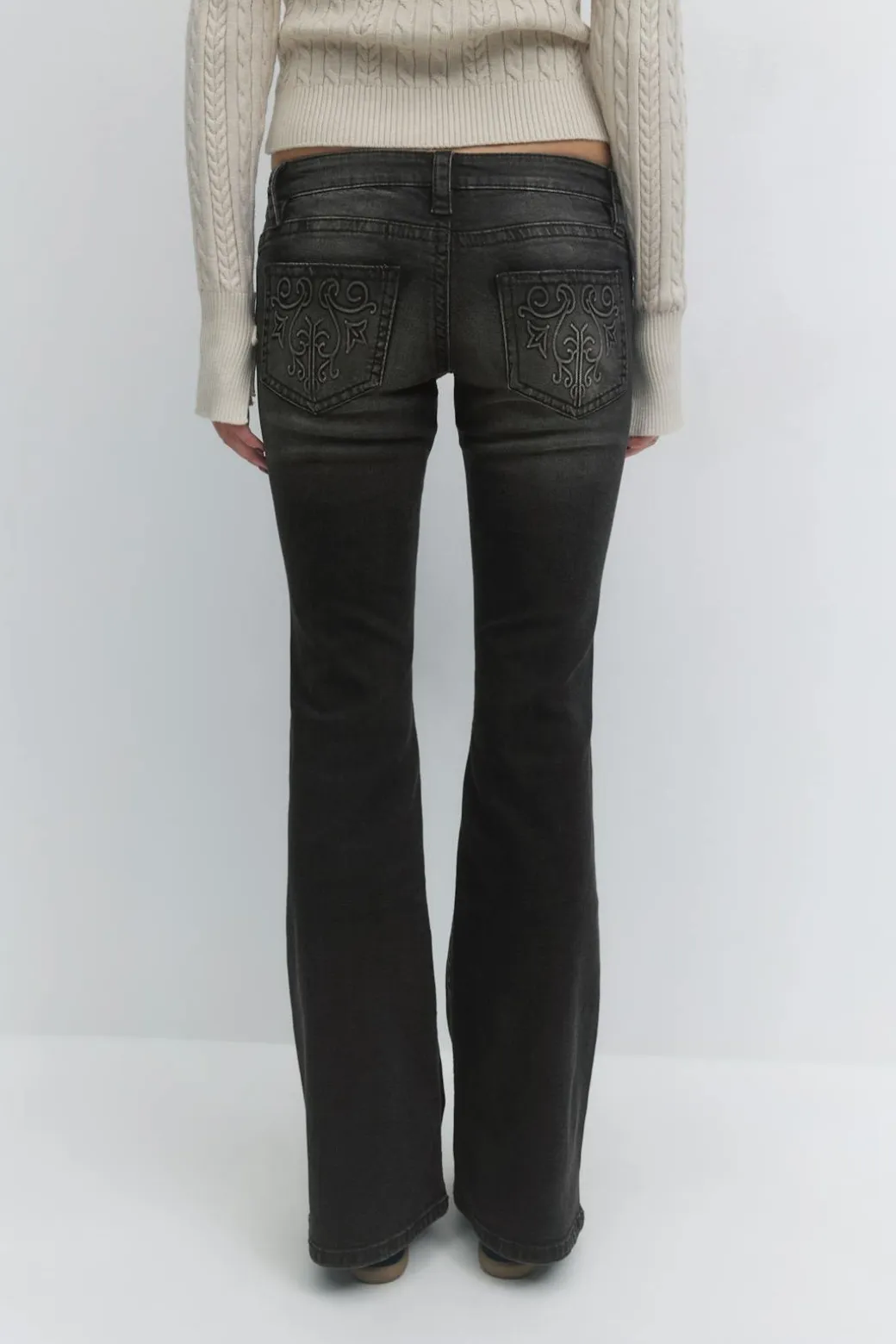 14+ hip hug flare tall jeans
