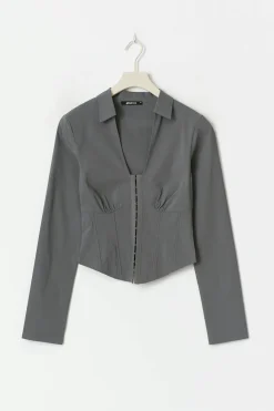 Hook and eye shirt