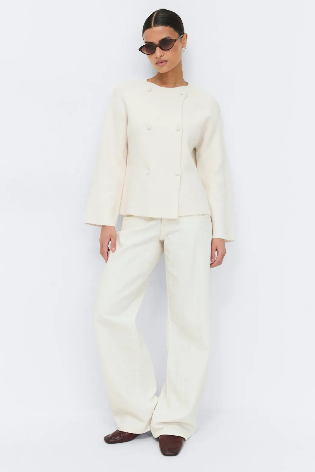 Knitted button cardigan