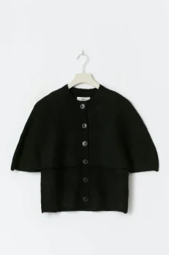 Knitted cape cardigan