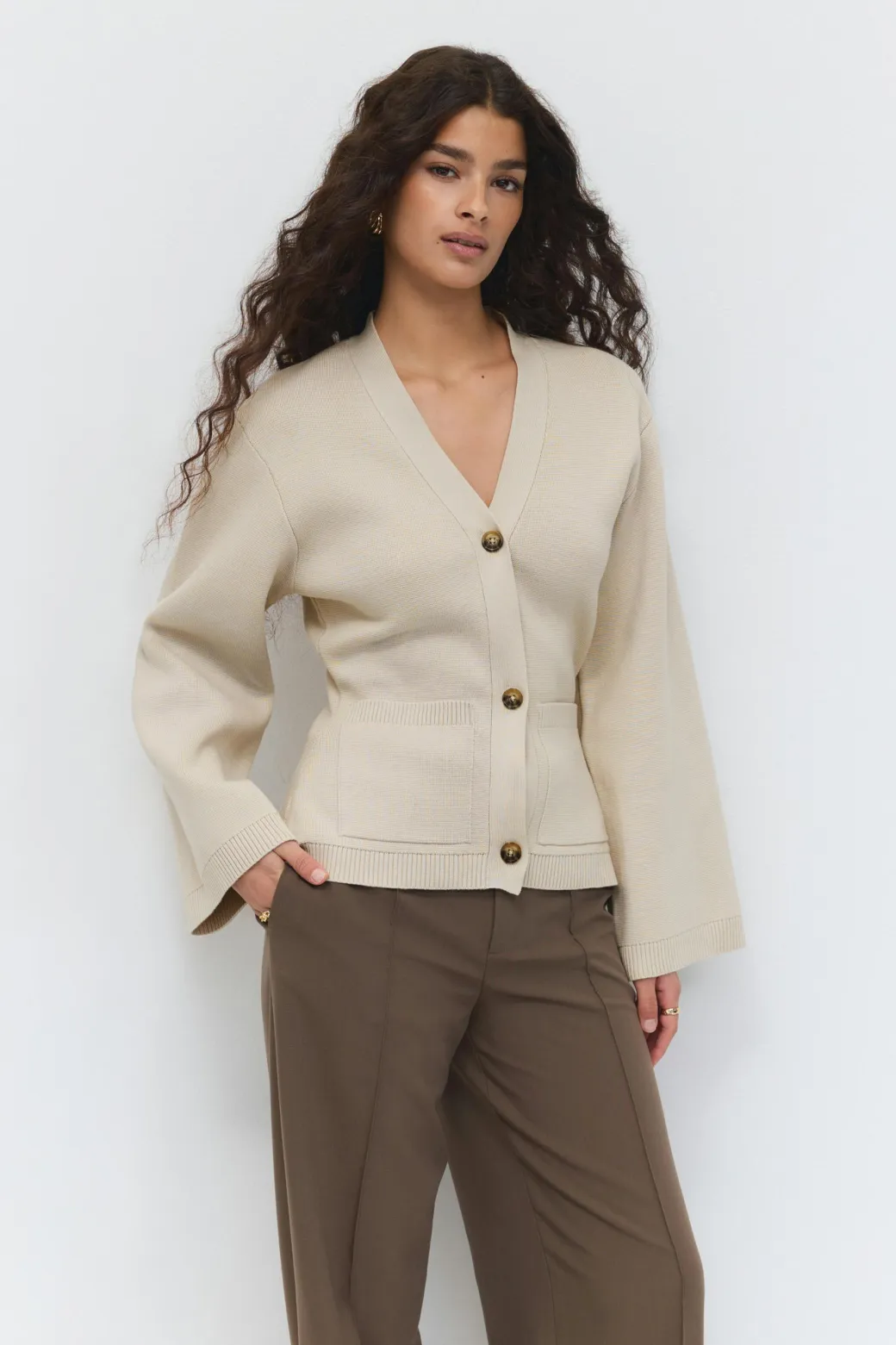 Knitted cotton cardigan