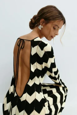 Knitted flowy maxi dress