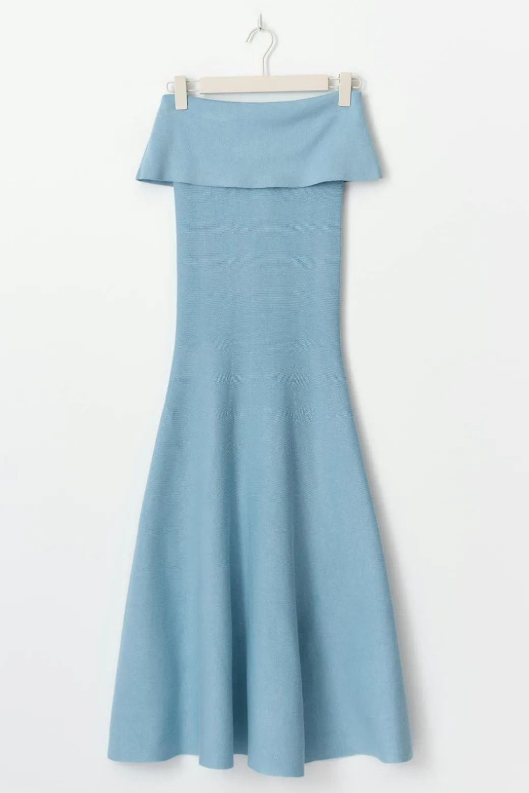 Knitted folded tube dress